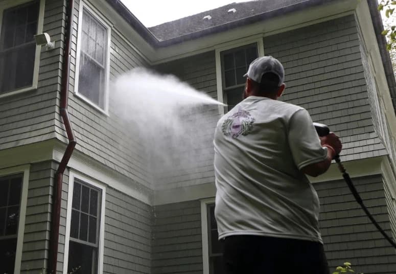 Commercial pressure washing service by Akron Power Washing at Akron business