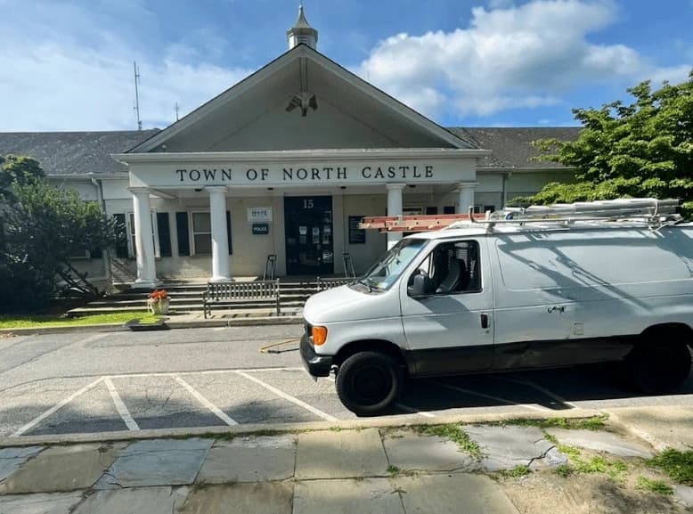 Akron Power Washing commercial cleaning team at work in Akron business district